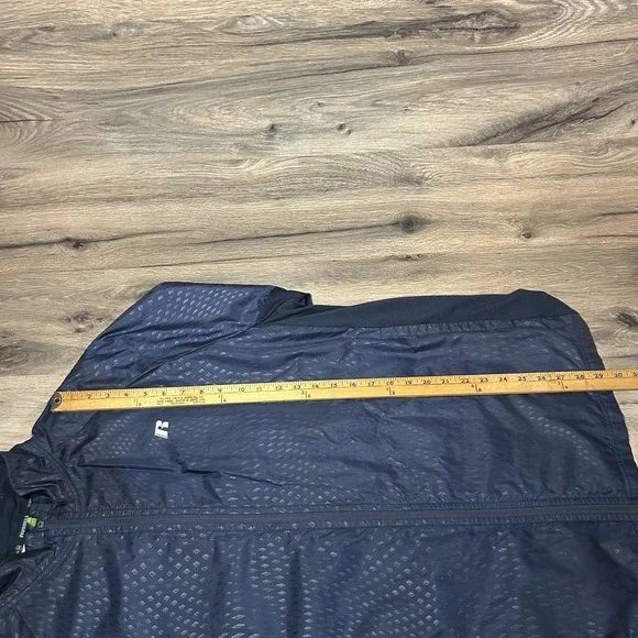 VTG Russell Athletic Track Suit Jacket Men 2XL Big 90s Y2K Navy Blue - Picture 6 of 6